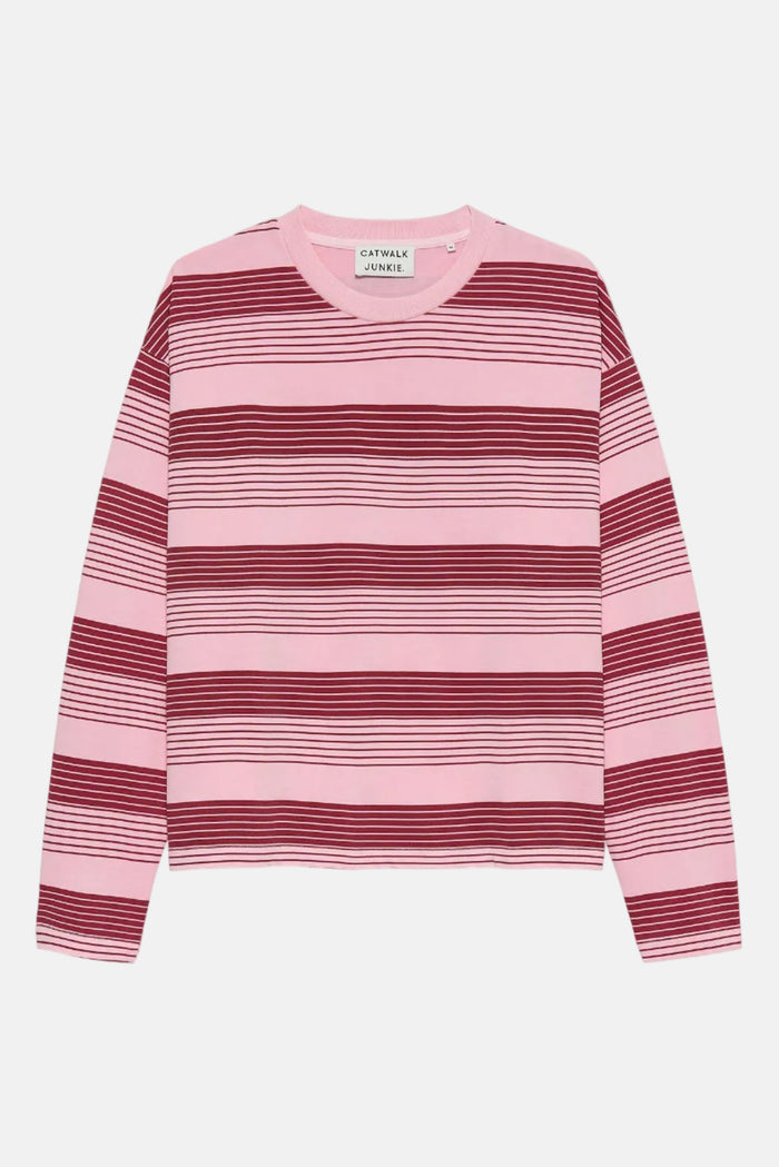 Shirt Striped Long Sleeve - Rhubarb