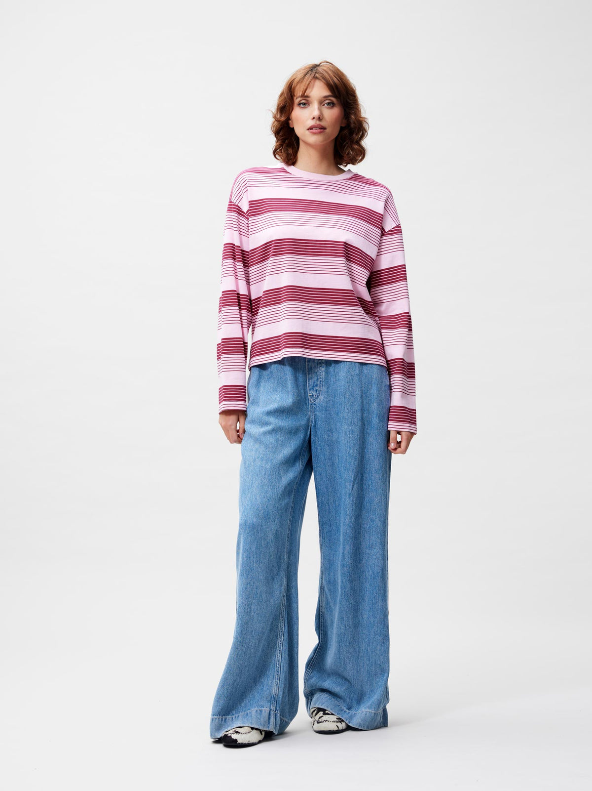 Shirt Striped Long Sleeve - Rhubarb