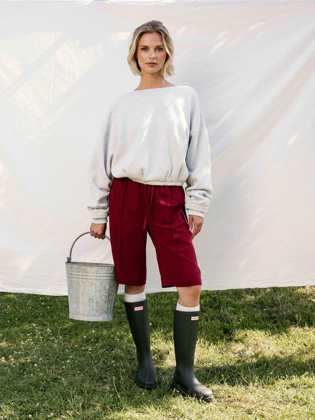 Sweater Back Detailed - Light Grey Melange