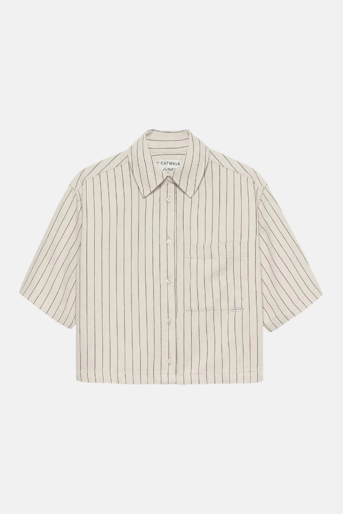 Blouse Striped Denim - ecru