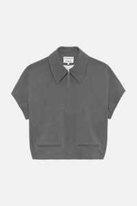 Jasje Short Sleeve - Dark Grey Melange