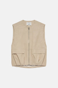 Bodywarmer Pinstripe - cement