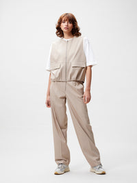 Bodywarmer Pinstripe - cement