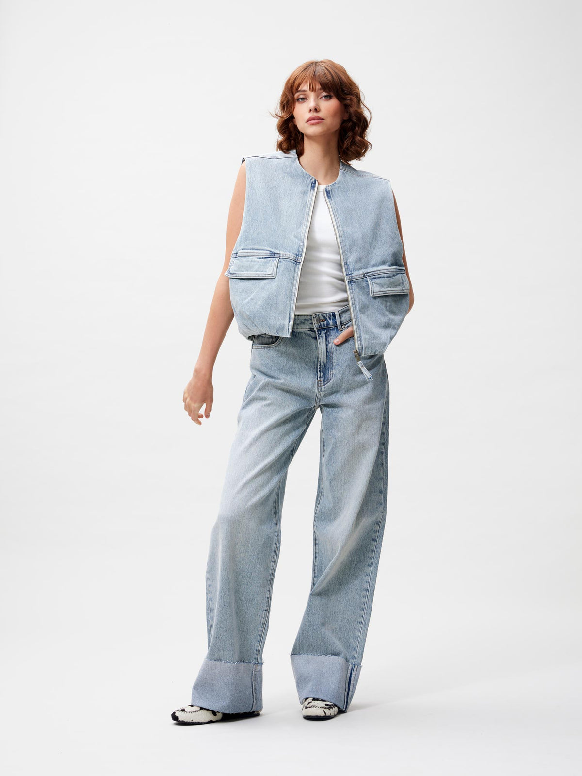 Bodywarmer Denim - light blue