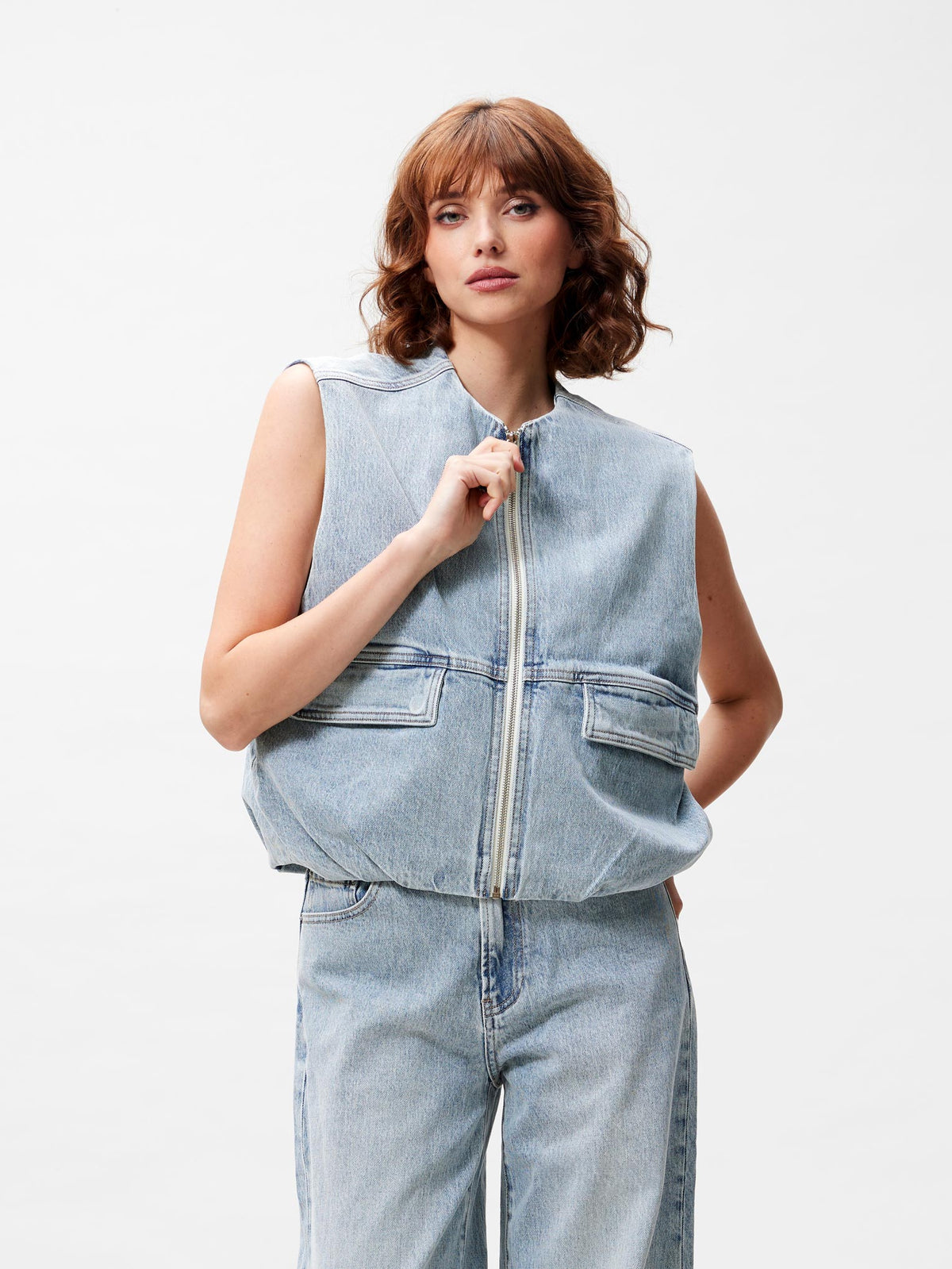 Bodywarmer Denim - light blue