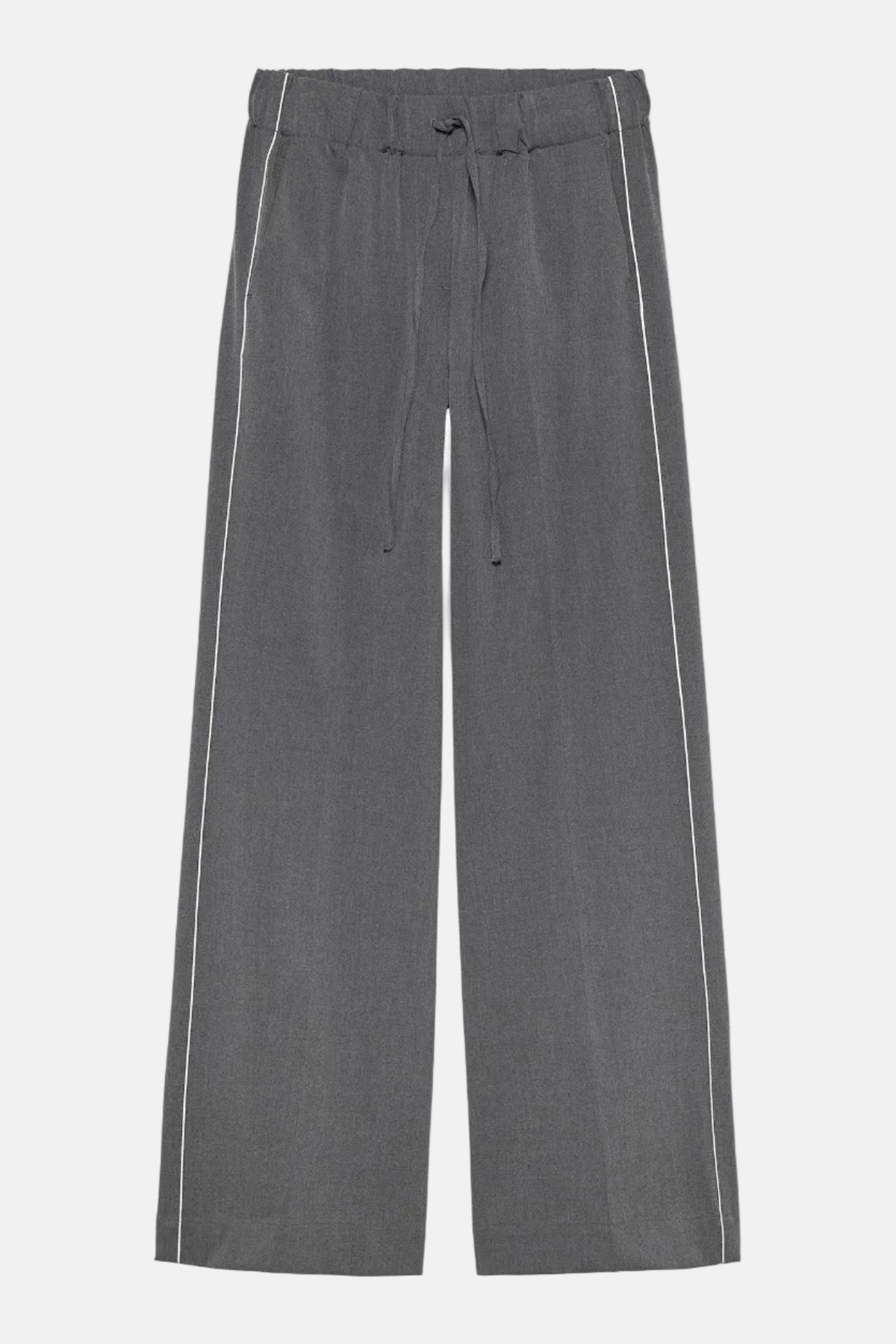 Broek Jogger Trousers With Piping - dark grey melange