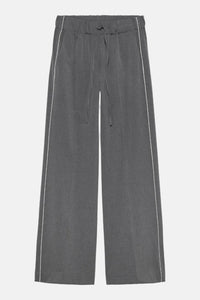 Broek Jogger Trousers With Piping - dark grey melange