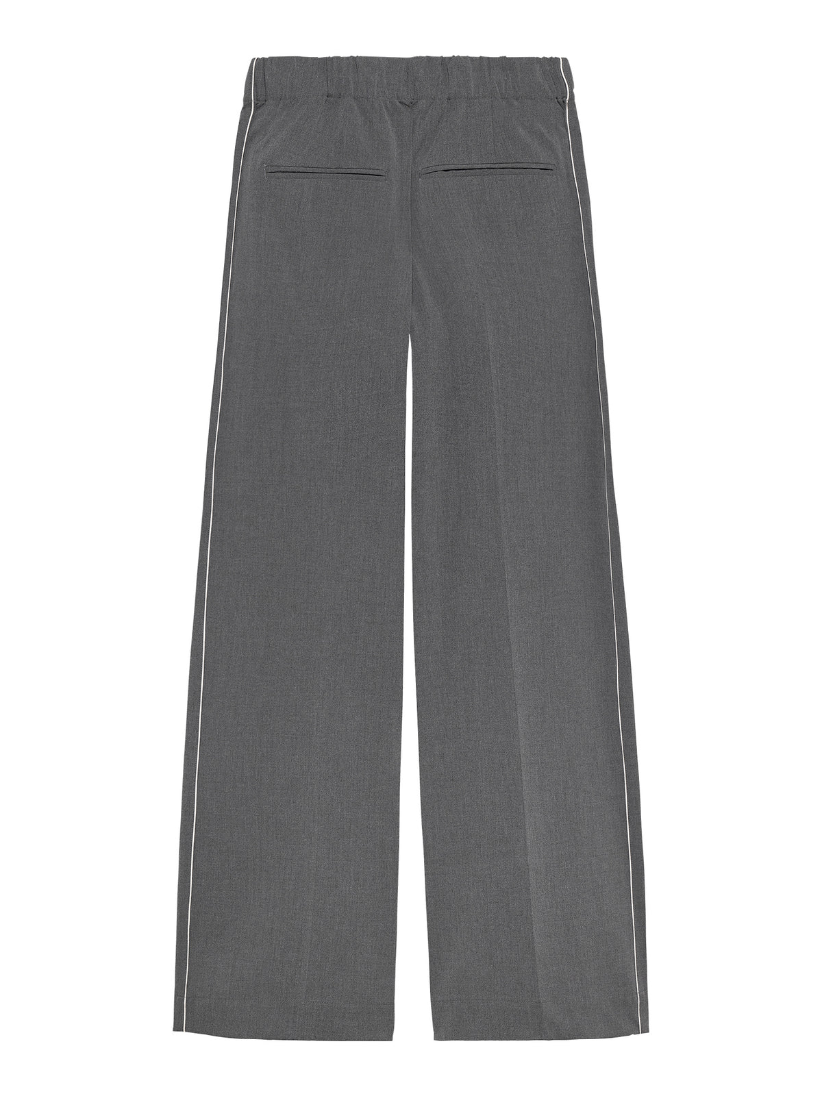 Broek Jogger Trousers With Piping - dark grey melange