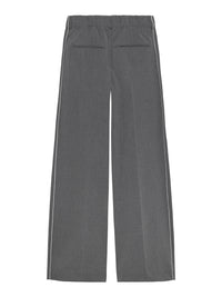 Broek Jogger Trousers With Piping - dark grey melange