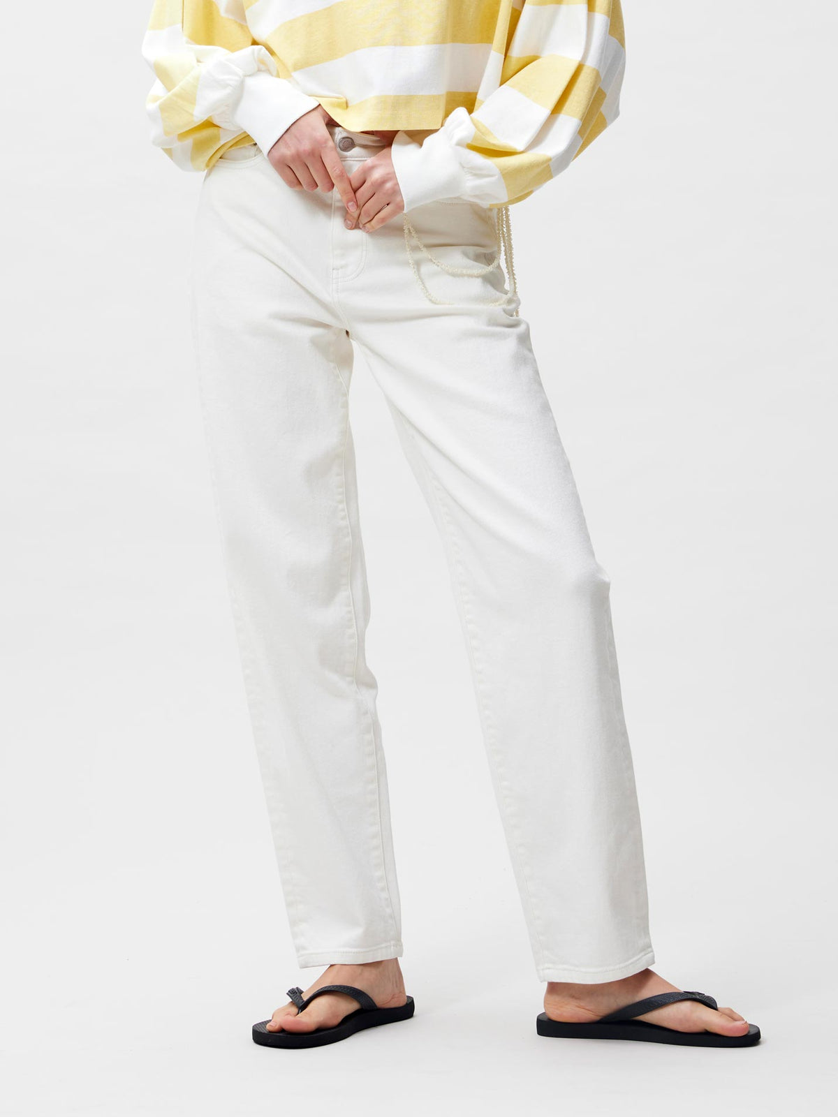 Jeans Barrel - star white