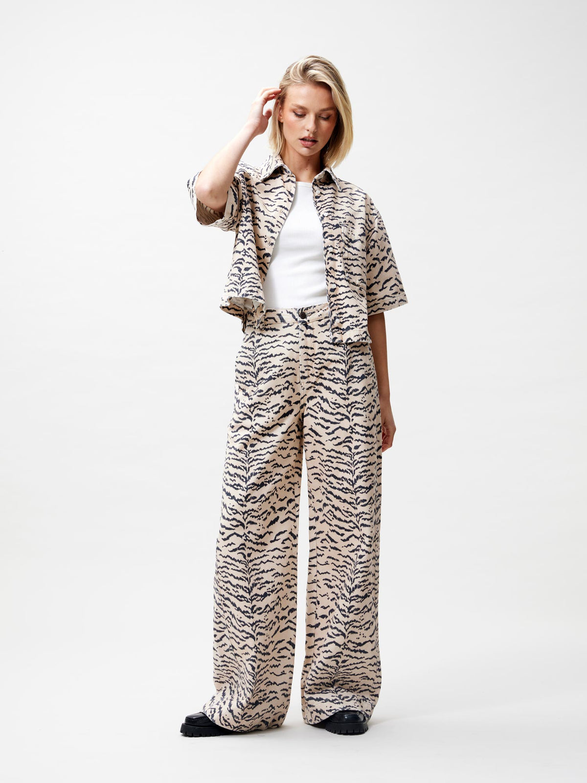 Jeans Wide Leg Tiger - Incense