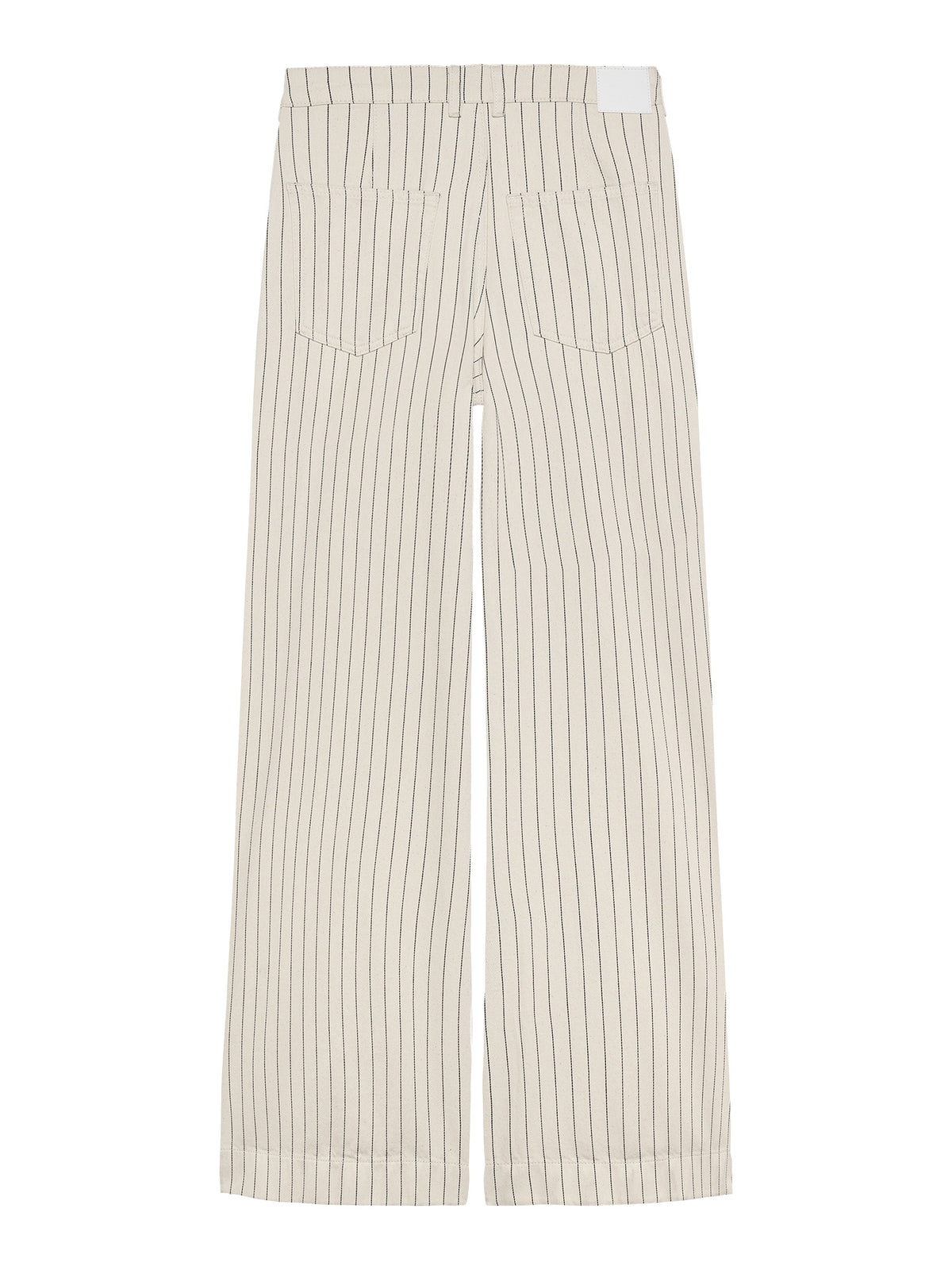 Jeans Wide Leg Striped - Ecru