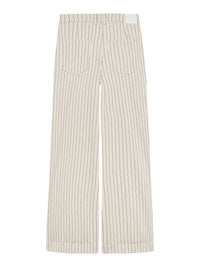Jeans Wide Leg Striped - Ecru