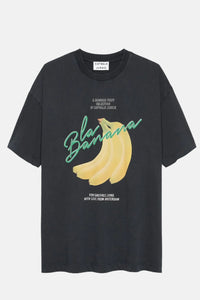 T-shirt oversized graphic - dark grey 'la banana'