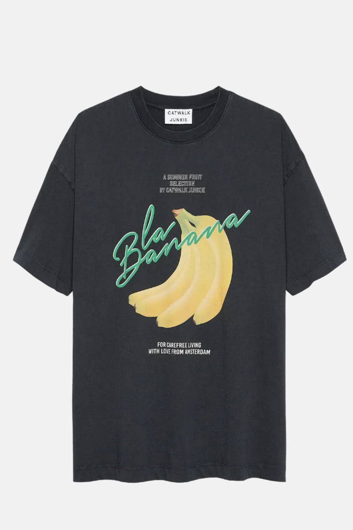 T-shirt oversized graphic - dark grey 'la banana'