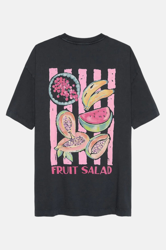 T-shirt oversized graphic - dark grey 'fruit salad'