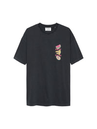 T-shirt oversized graphic - dark grey 'fruit salad'