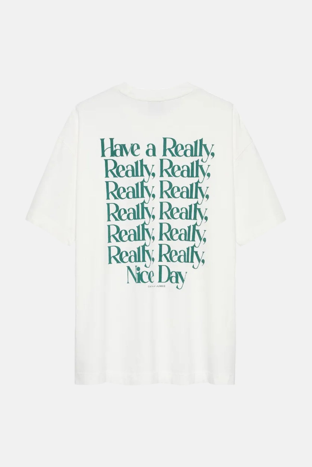 T-shirt oversized graphic - off white 'really nice day'