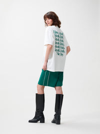 T-shirt oversized graphic - off white 'really nice day'