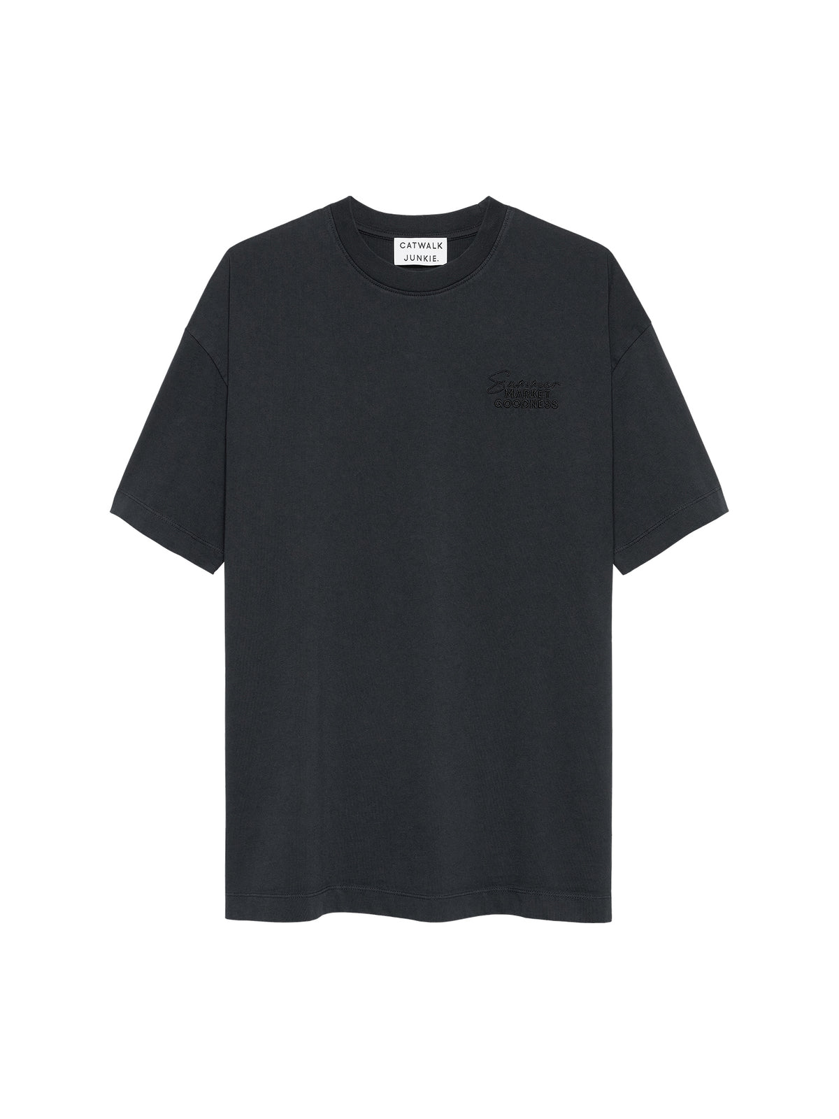 T-shirt oversized graphic - dark grey 'summer market'