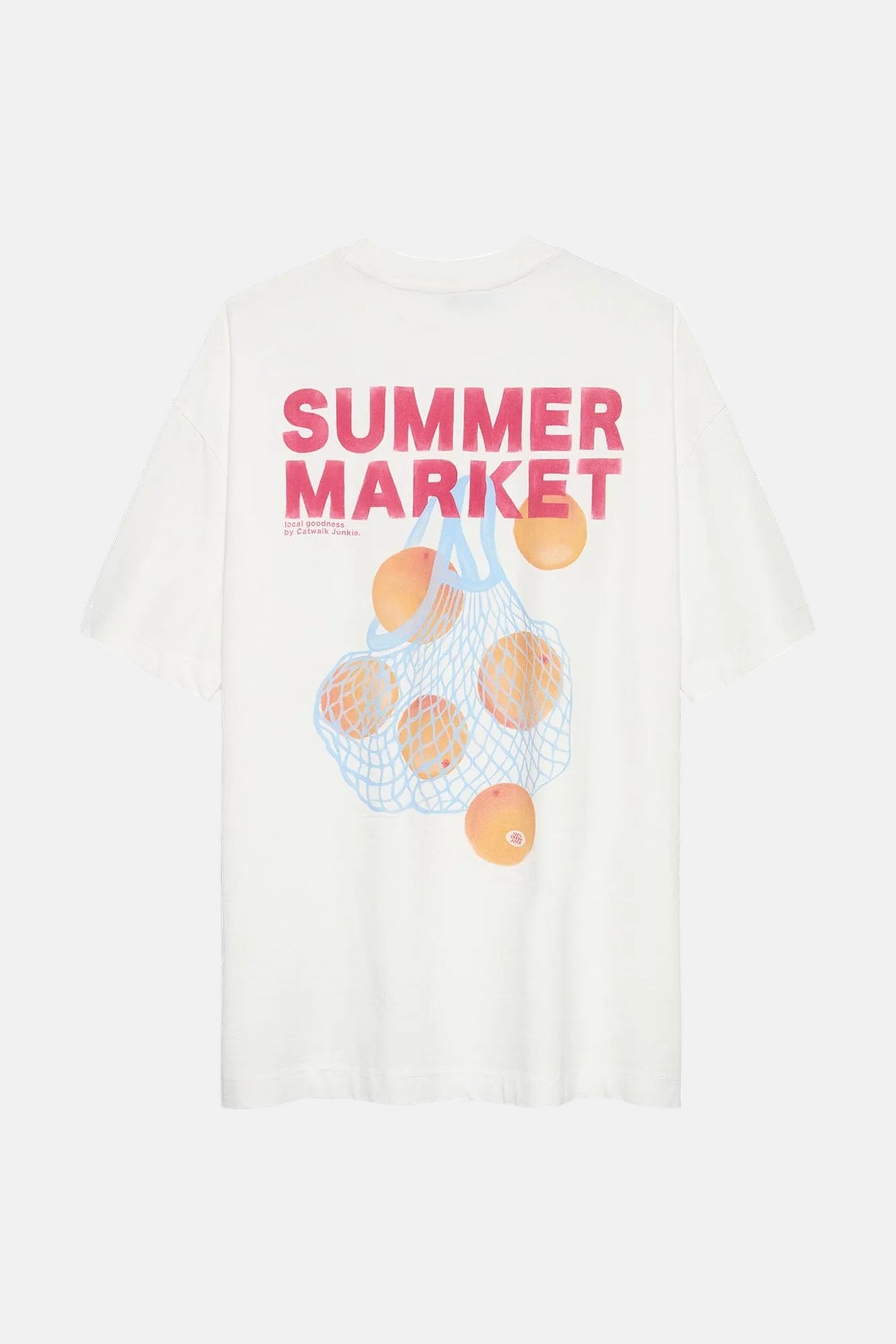 T-shirt oversized graphic - off white 'summer market'