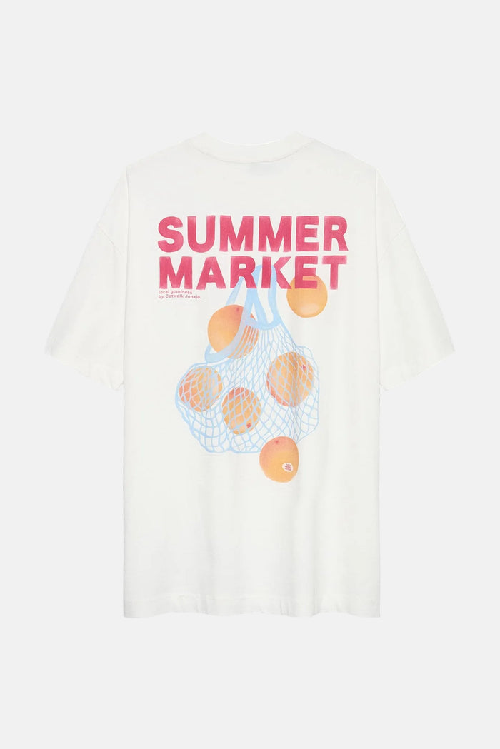 T-shirt oversized graphic - off white 'summer market'