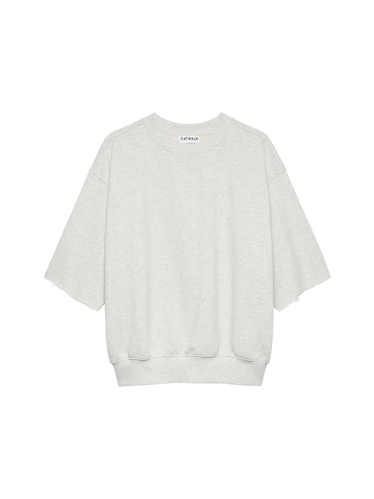 Sweater Short Sleeve Graphic - ligth grey melange