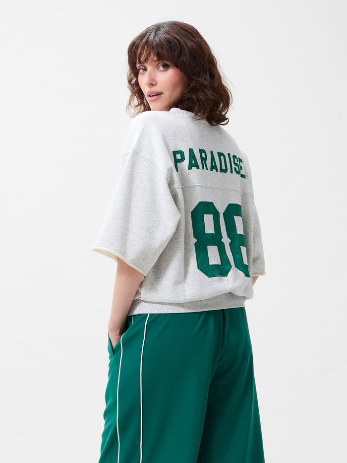 Sweater Short Sleeve Graphic - ligth grey melange