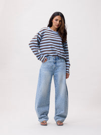 Shirt Striped - lavender frost