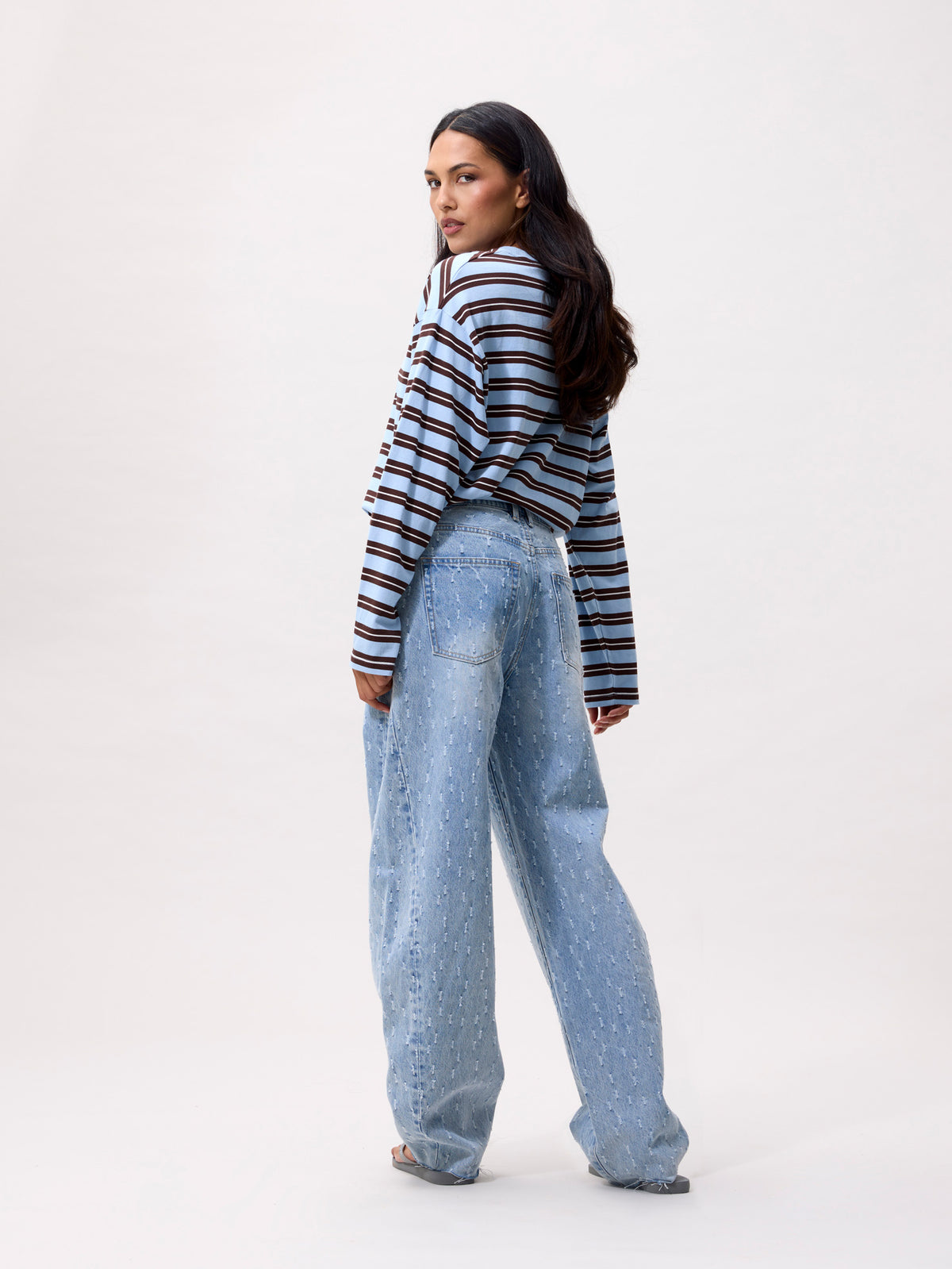 Shirt Striped - lavender frost