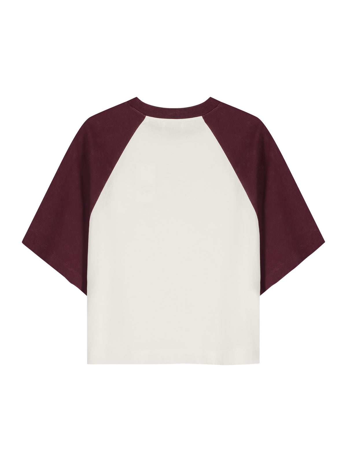 T-shirt Baseball Contrast - merlot