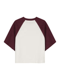 T-shirt Baseball Contrast - merlot