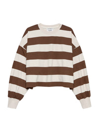 Shirt Oversized Striped - rocky road