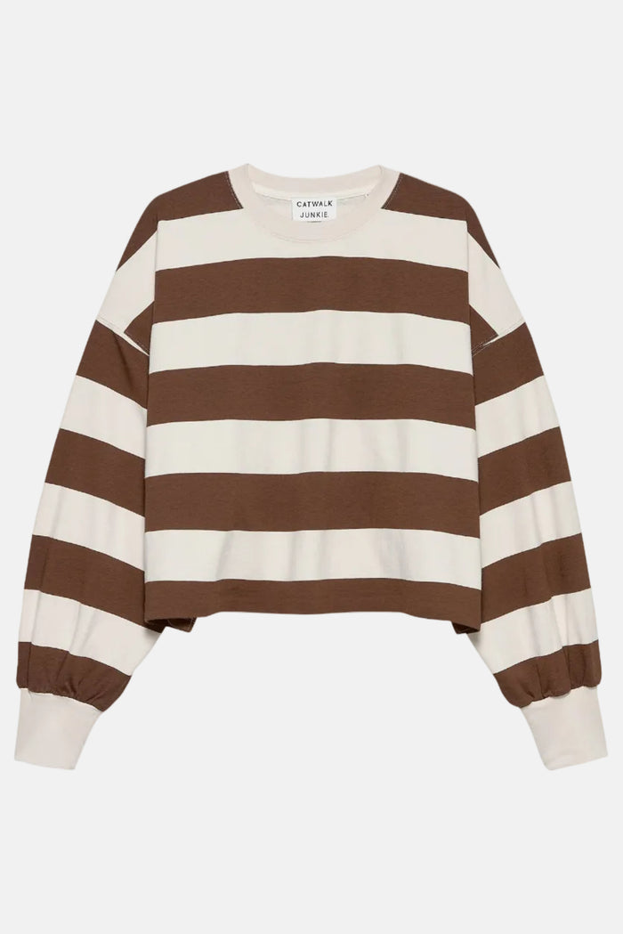 Shirt Oversized Striped - rocky road