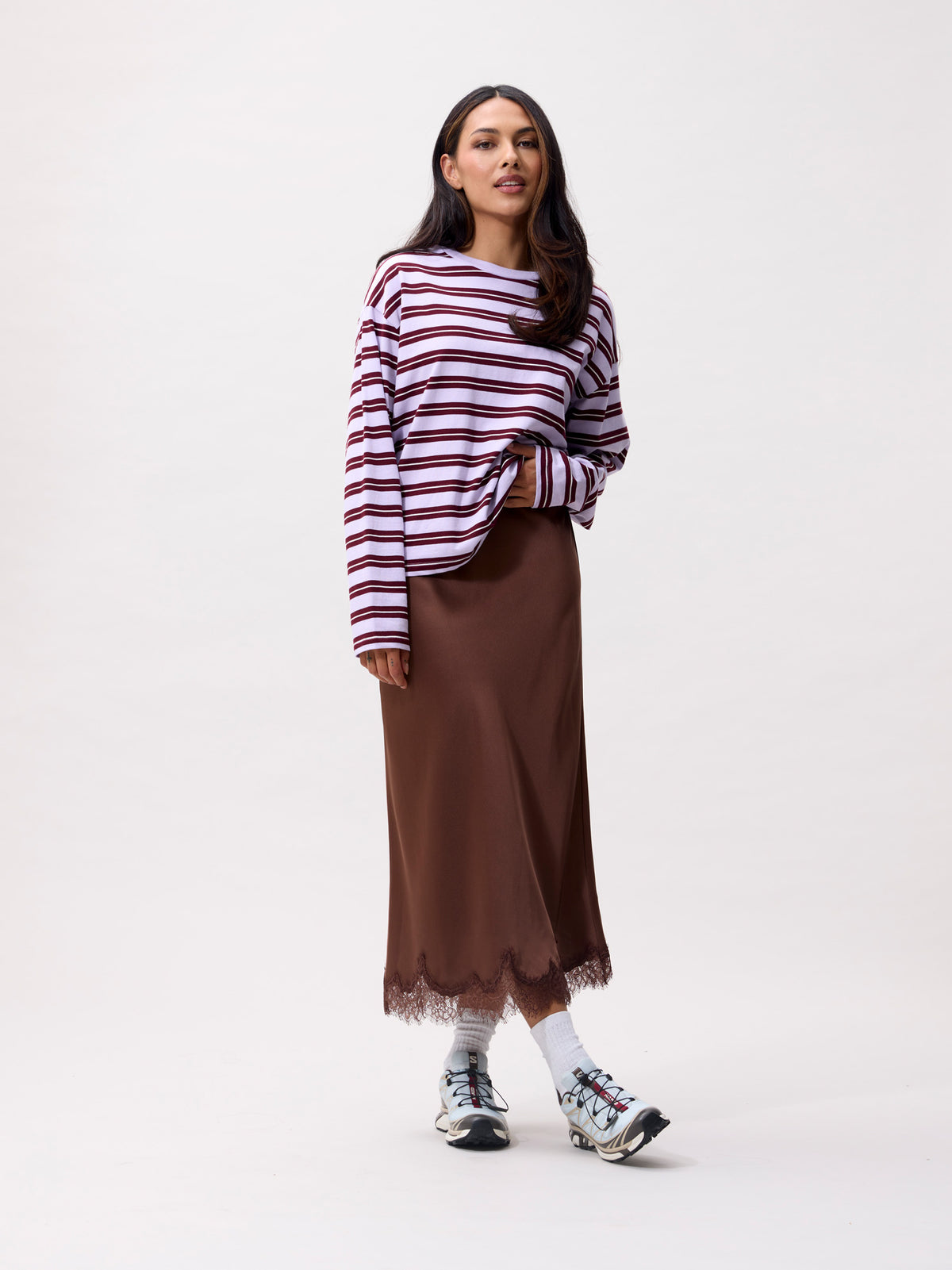 Shirt Striped - lavender frost