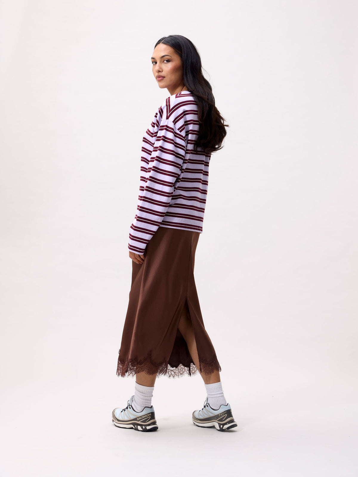 Shirt Striped - lavender frost