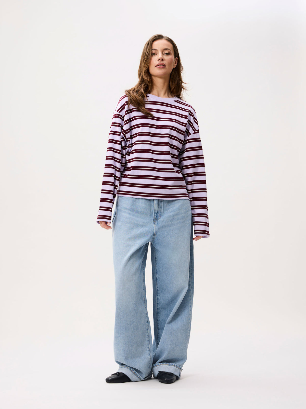 Shirt Striped - lavender frost