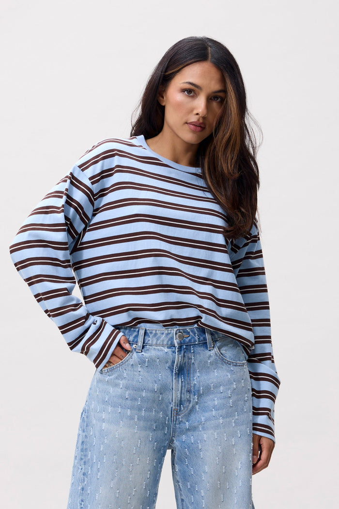 Shirt Striped - lavender frost