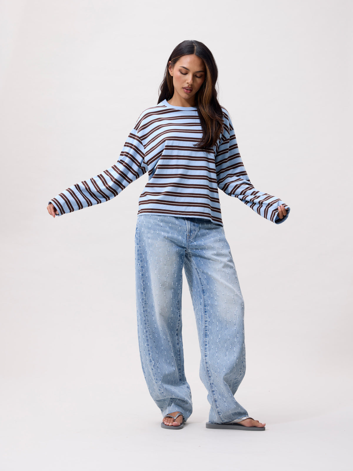 Shirt Striped - lavender frost