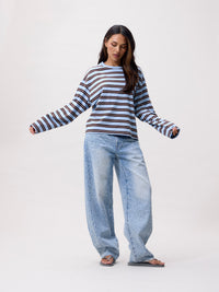Shirt Striped - lavender frost