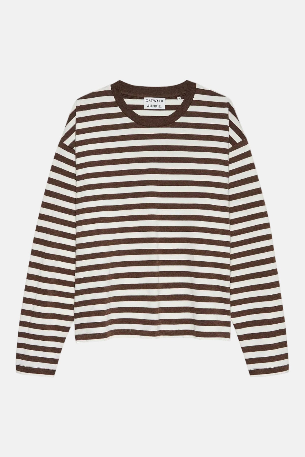 Shirt Striped Long Sleeve - coffee bean