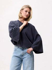 Shirt Cape Long Sleeve - dark grey