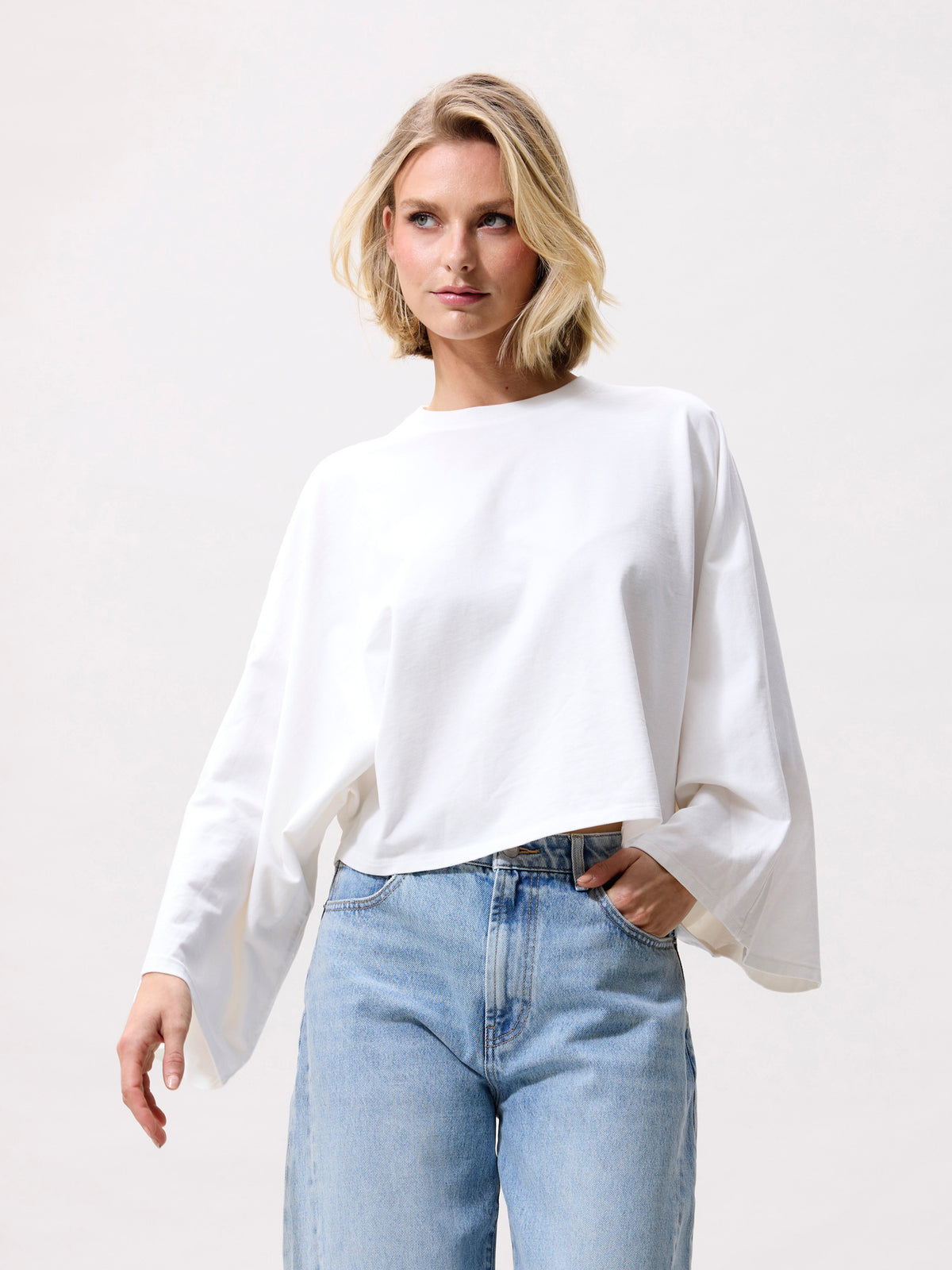 Shirt Cape Long Sleeve - off white