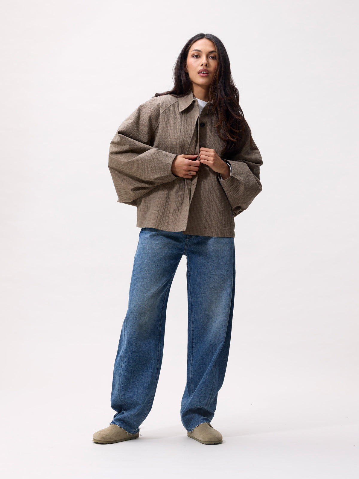 Jas Check Cape - mountain view
