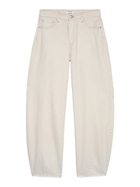 Jeans Cropped Barrel Fit - cream