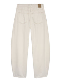 Jeans Cropped Barrel Fit - cream
