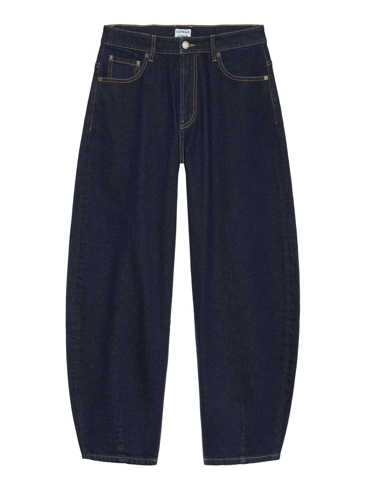 Jeans Cropped Barrel Fit - dark blue