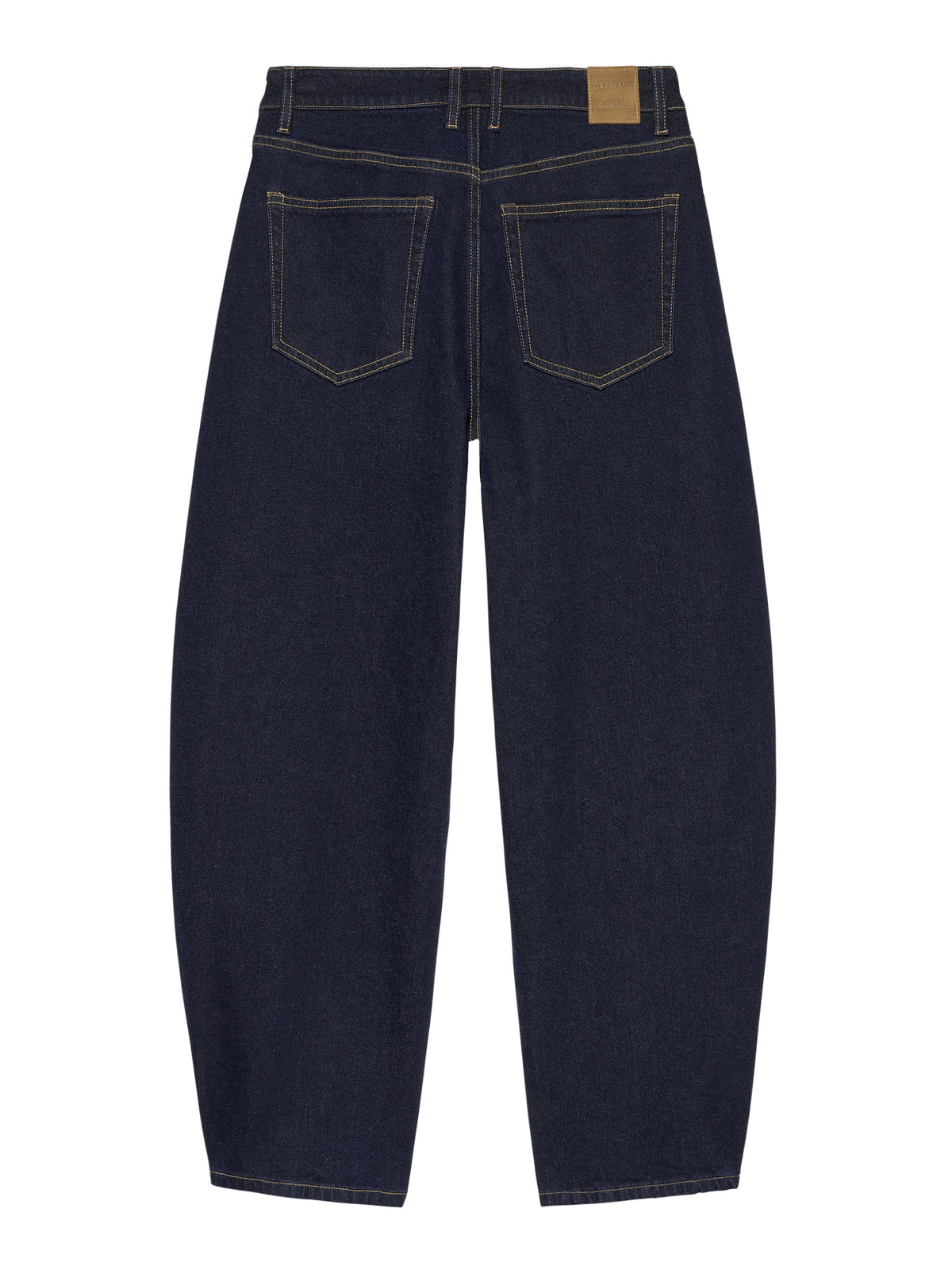 Jeans Cropped Barrel Fit - dark blue