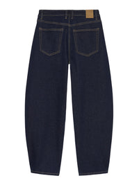 Jeans Cropped Barrel Fit - dark blue