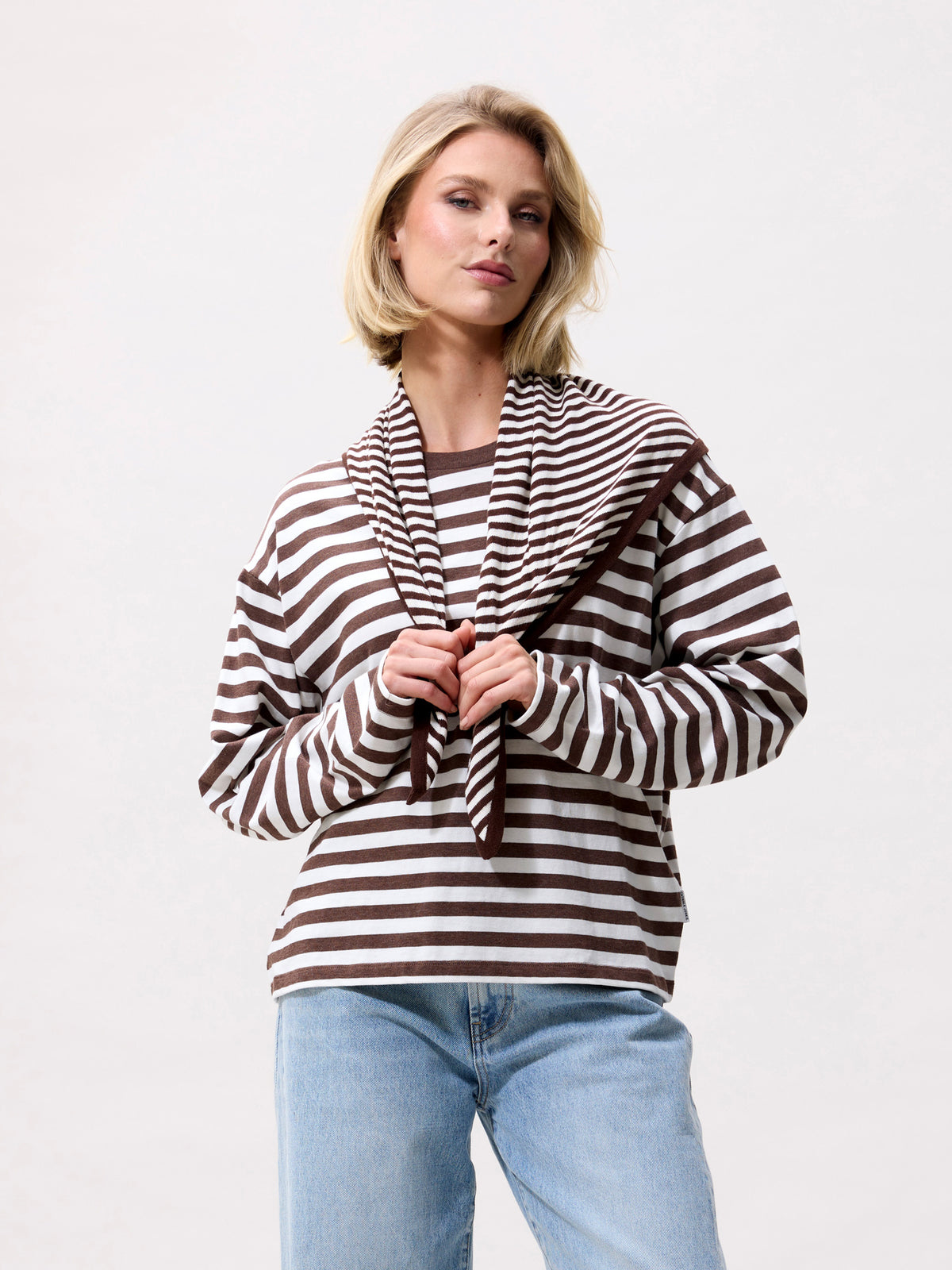Sjaaltje Striped Triangle - rocky road